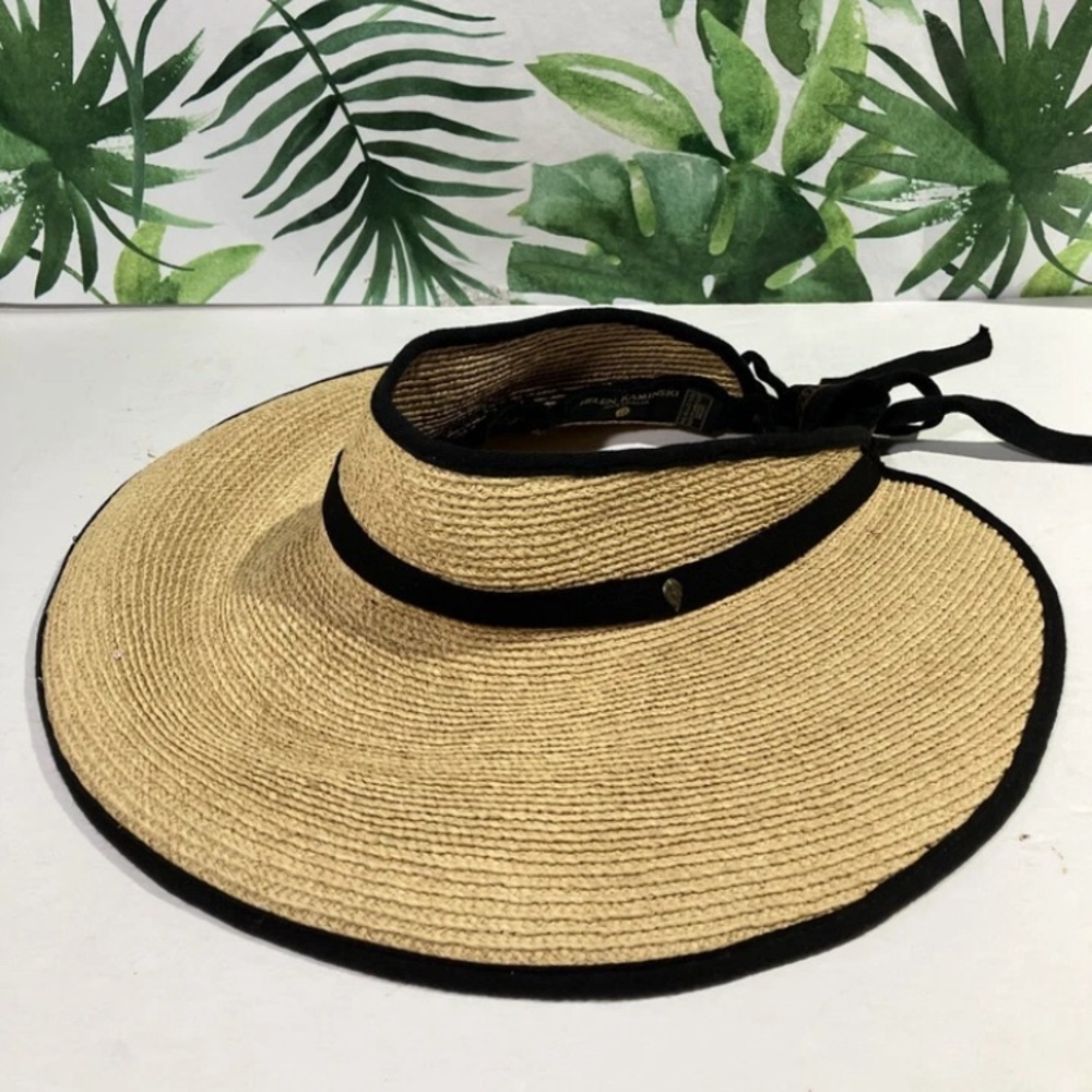 Helen Kaminski Australia Raffia Packable Visor Sun Hat Elegant